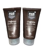 2PC Man Cave Caffeine Shave Gel Natural Shaving #5.07fl - $279.97 MXN