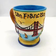 SNCO San Francisco Coffee Mug Golden Gate Cityscape Streetcar 3D Embossed - £7.11 GBP