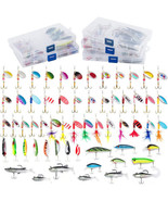 Dr.Fish 60 Pieces Fishing Lures Kit, 5 Tackle Box with Tackle Included, ... - $140.36