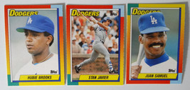 1990 Topps Traded Los Angeles Dodgers Team Set of 3 Baseball Cards - £2.16 GBP