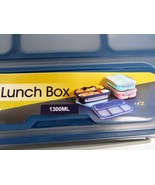 Lunch Box Kids / Adults 1300ML Bento Box, 4 Compartments (Blue) - NEW - £14.96 GBP
