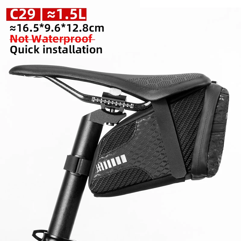 BROS Bicycle Saddle Bag 3D  Rainproof Reflective Shockproof Cycling Bike  Rear T - $143.60