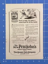 Vintage Print Ad The New Pettijohn&#39;s Whole Wheat Cereal Kids Running 10&quot; x 6.5&quot; - £10.23 GBP