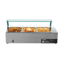 VEVOR Commercial Food Warmer, 1500W Electric Steam Food Warmer with Glas... - $121.99