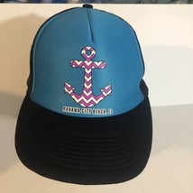 Vintage Panama City Beach Florida Anchor cap hat Blue Snapback H1 - £6.83 GBP