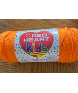 Red Heart KIDS - Aran weight Acrylic yarn clr 2252 Orange -5 oz 290 yards skeins - $2.83