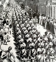 Spanish Troops In San Juan Victorian 1898 Print Cuba&#39;s Freedom Spanish W... - $29.99