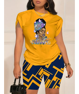 1set Women&#39;s Casual Polyester Knit Fabric Crew Neck T-Shirt and Shorts S... - $40.77 CAD