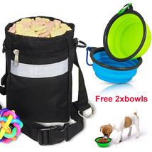 Pet Training Bag Puppy Walking Pouch With Poop Waste Bag, Black, For Pet... - £25.04 GBP