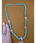 (CR510-12) 5 Fairy Stone CHRISTIAN CROSS Lucky Crystal 24&quot; turquoise nec... - €114,98 EUR
