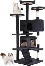 Cat Tree Tower Activity Center Pet Sturdy Playing Scratch House Large Condo 54 - £52.12 GBP