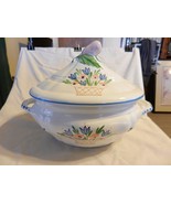 White Ceramic with Colored Flowers Soup Tureen from Macy&#39;s Made in Italy - £117.95 GBP
