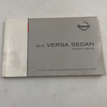 2012 Nissan Versa Sedan Owners Manual Handbook OEM J03B43004 - $15.11