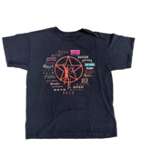 RUSH logo evolution men&#39;s black crew neck short sleeve tee-shirt size M - €17,81 EUR