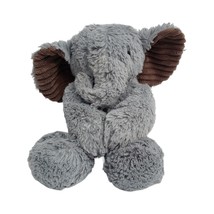 Lambs &amp; Ivy Elephant plush toy brown ears textured baby hook and loop 15&quot; - $22.00