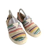 Big Buddha Breeze Women&#39;s 9 Striped Canvas Fabric Slip-On Flats Shoes In... - $370.19 MXN