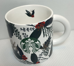 2021 Starbucks Holiday Christmas Mug Cup 12oz Holly Berry Pinecones Winter - £8.12 GBP