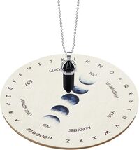 Moon Phase Pendulum Board &amp; Crystal Dowsing Pendulum Set - $148.39 MXN
