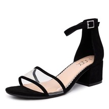 Sugar Womens 9 M Black Strappy Block Heel Sandals NIB XP4 - $268.60 MXN