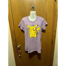 XL mighty fine pikachu purple shirt back and front Pokémon women’s - £11.39 GBP