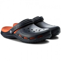 Croc Men&#39;s Modi Sport Rubber Clog 204143 Navy Blue/Tangerine  Size 4M - $22.13