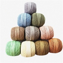 Rainbow LaceCraft Mercerized Cotton Crochet Thread - Size 20 DIY Embroidery Yarn - $68.26