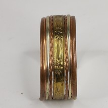 Vintage Copper &amp; Brass Patterned Women&#39;s Bracelet  - £15.56 GBP