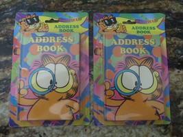 2 piece Lot Vintage Garfield Odie Address Book 1980s Cartoon New Private Eye - £12.45 GBP
