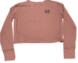 Victoria’s Secret PINK Shield Logo Campus Tee Cropped Long Sleeve T-shir... - £13.76 GBP