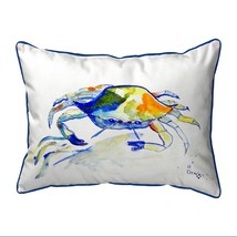 Betsy Drake Yellow Crab Small Indoor Outdoor Pillow 11x14 - £39.56 GBP