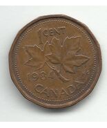 1984 Canada 1 cent Penny Coin Maple Leaf &amp; Queen Elizabeth II - $1,818.83 MXN