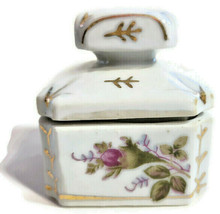 Tiny Square Trinket Ring Jewelry Dish Box Collectors White Gold - $19.95