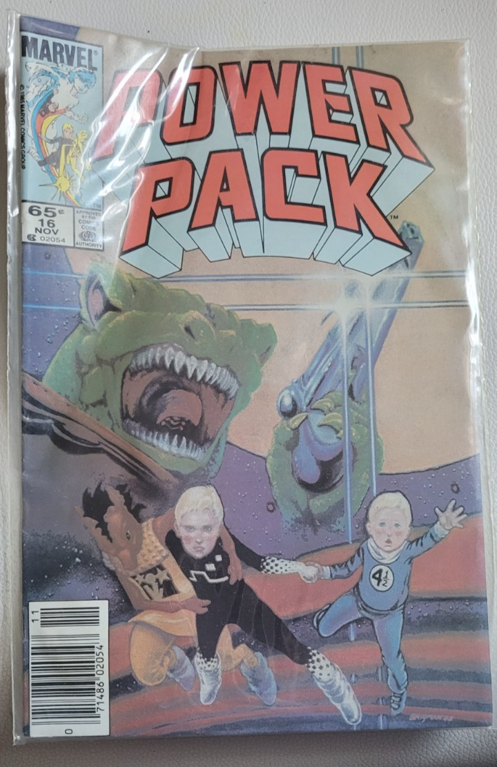 VTG Marvel Power Pack Comic Book 16 Nov Collectible Dinosaur Sci-Fi Nice - $8.99