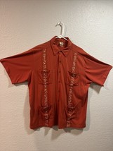Mens Shirt Genuine Haband Guayabera Embroidered Short Sleeve 4pkt Size XL - $23.16
