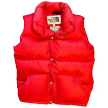 Vintage The North Face Down Puffer Vest Red Men&#39;s Brown Tag 1970s 1980s ... - $4,751.88 MXN