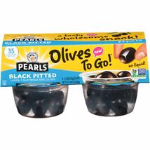 Pearls Olives To Go! Large Ripe Pitted Black Olives, 1 Package of (4) 1.... - $12.82