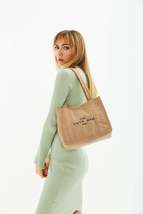 Mink U45 Snap Closure The Tote Bag Embroidered Canvas Fabric Daily Women&#39;s Arm A - £15.16 GBP