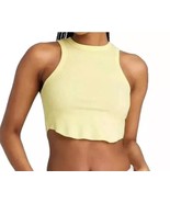 Wild Fable Women&#39;s Super Crop High Neck Tiny Tank Top MEDIUM Bright Yell... - $17.82 CAD