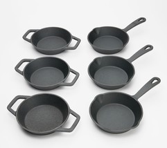 Set of (3) 2-Piece Mini Cast Iron Cook Set in Gift Box - £50.38 GBP