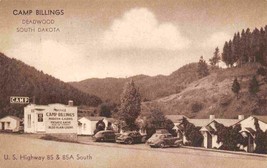 Camp Billings Cabins US Route 85 Deadwood South Dakota 1940s postcard - £5.45 GBP