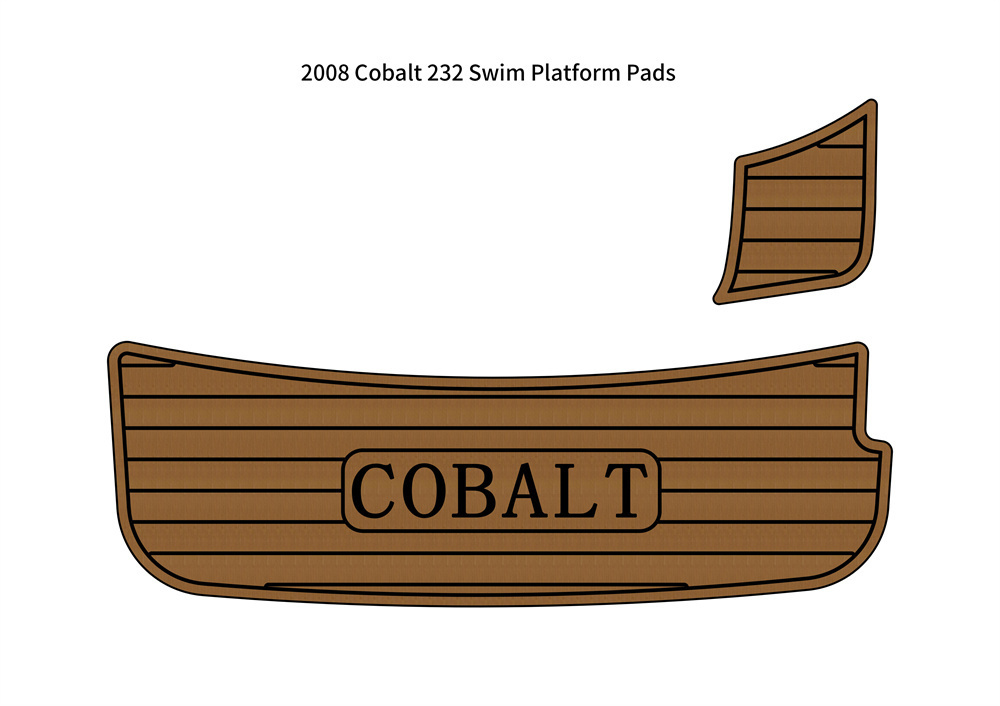 2008 Cobalt 232 Swim Platform Step Pad Boat EVA Foam Faux Teak Deck Floo... - $281.00