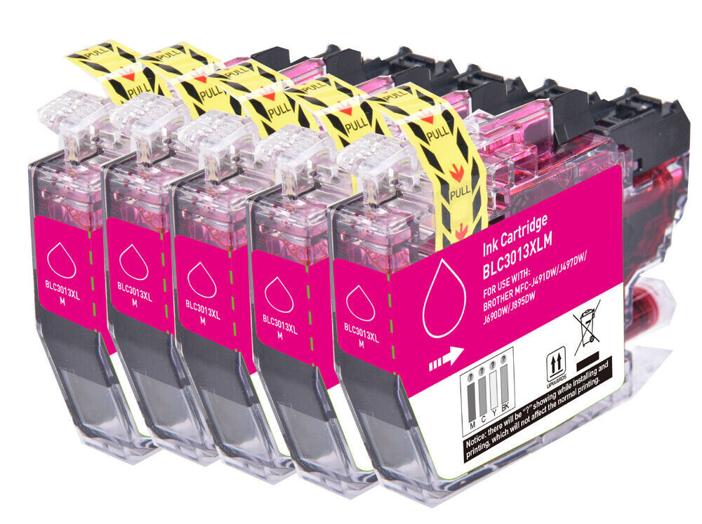 Primary image for 5P Magenta Printer Xl Ink Fits Brother Lc3013 Mfc-J491Dw Mfc-J497Dw Mfc-J895Dw