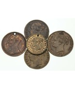 1837, 61, 62 Great Britain Queen Victoria Cumberland Jack Token Lot of 5 - $117.27 CAD