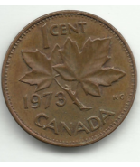 1973 Canada 1 cent Penny Coin Queen Elizabeth II &amp; Canadian  Maple Leaf - $1,818.83 MXN
