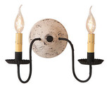 &quot;ASHFORD&quot; Wall SCONCE WOOD &amp; METAL LIGHT Handcrafted Distressed, VINTAGE... - £133.18 GBP