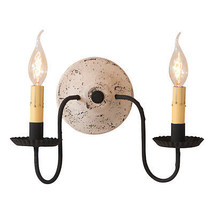 &quot;ASHFORD&quot; Wall SCONCE WOOD &amp; METAL LIGHT Handcrafted Distressed, VINTAGE... - £132.74 GBP