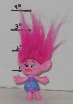 2015 Hasbro Trolls Poppy 3&quot; mini PVC Figure Toy Dreamworks Cake Topper - £3.90 GBP