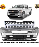 Front Bumper &amp; Grille Assembly Kit For 2011-2014 Chevy Silverado 2500HD ... - £782.99 GBP