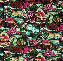 STOF FRANCE GIVERNY MULTI MAGENTA FLORAL HOUSE SOFT COTTON FABRIC BY YAR... - £15.84 GBP