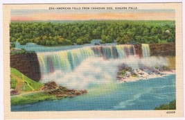 Postcard Niagara Falls Ontario American Falls From Canadian Side - £2.32 GBP